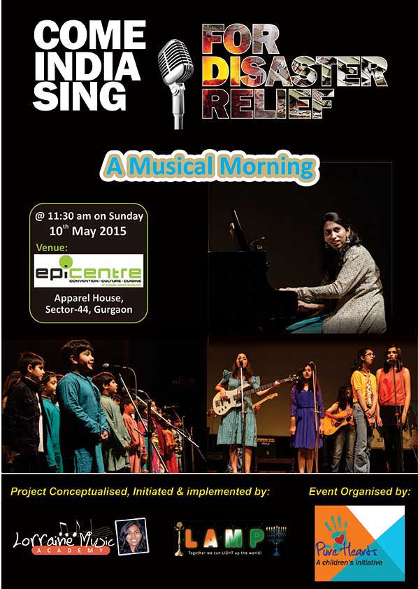 Come India Sing for Disaster Relief A Musical Morning