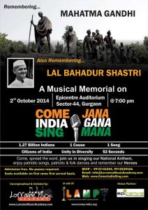 A Musical Memorial - Remembering Mahatma Gandhi & Lal Bahadur Shastri